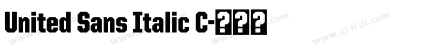 United Sans Italic C字体转换